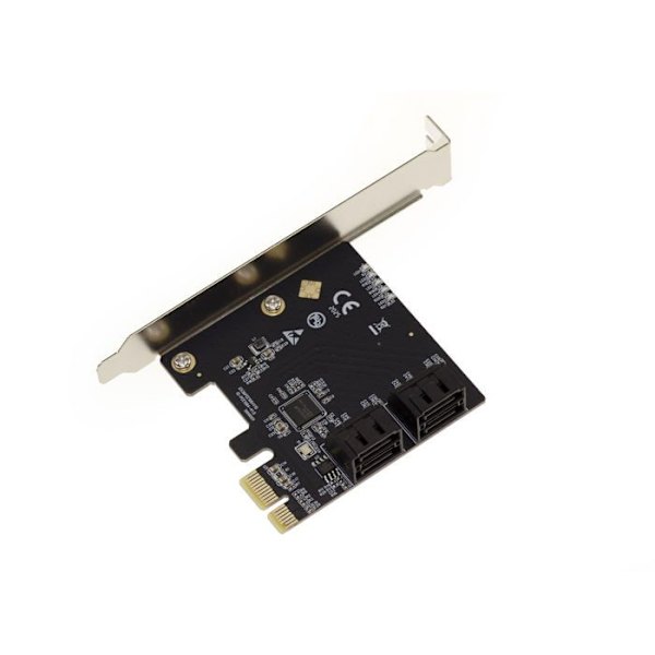 4-portars styrkort för SATA-enhet över PCI Express PCIe x1-port med AHCI- och UEFI-stöd. ASM1064 chipset
