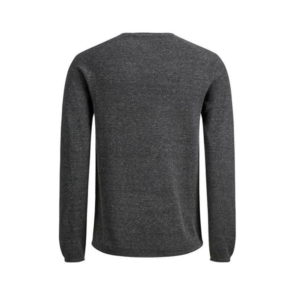Jack & Jones Hill Knit Crew Herrtröja - Grå - Stickad bomullströja Grå M