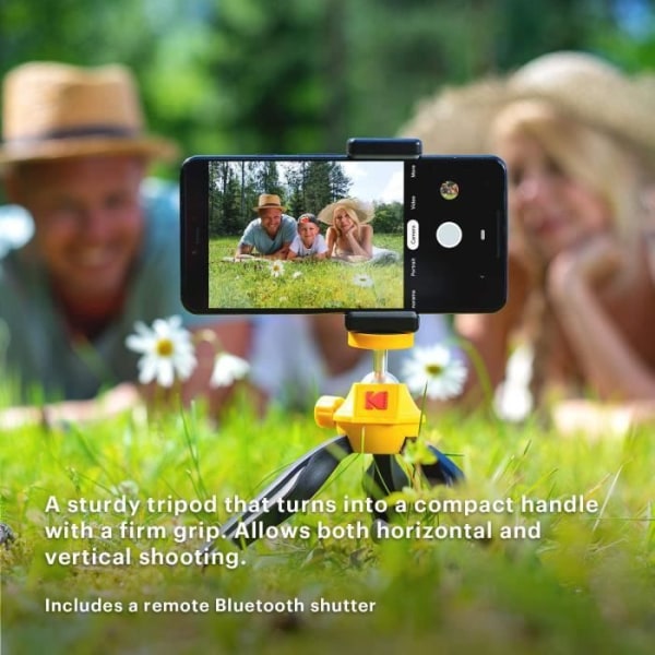 Kodak Smartphone Tripod - Vlogging Stativ/handtag för smartphones och kameror med ¼ skruvmonteringssystem