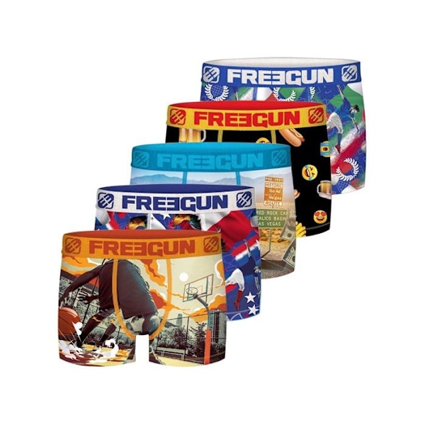 Freegun Boxers överraskning mikrofiber Set om 5 Kille Flerfärgad 12-14 år gammal