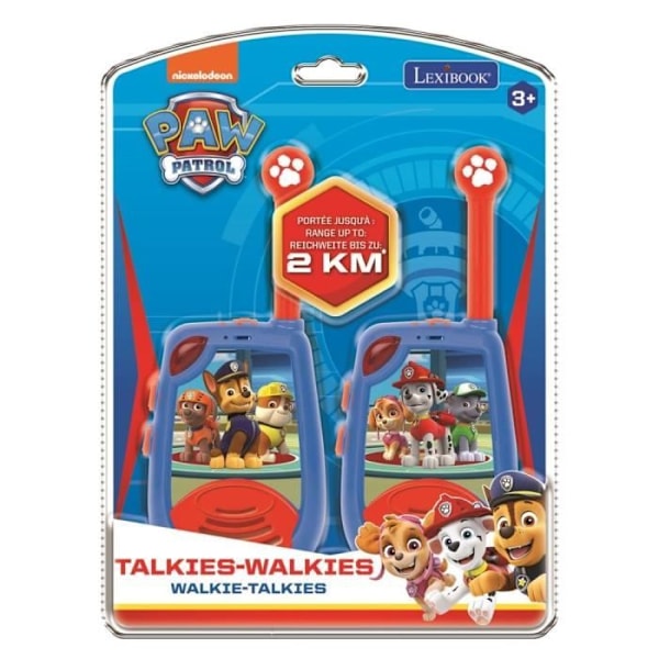 PAW PATROL Digital Walkie-Talkies - Räckvidd 2 km - Morsekodfunktion Blå