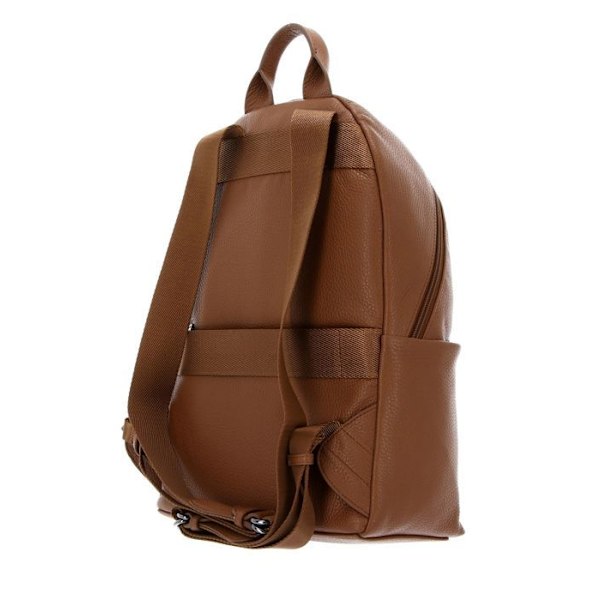 Ryggsäck - MANDARINA DUCK - Mellow Leather - 100% Läder - Brun - Praktiska fack kastanj
