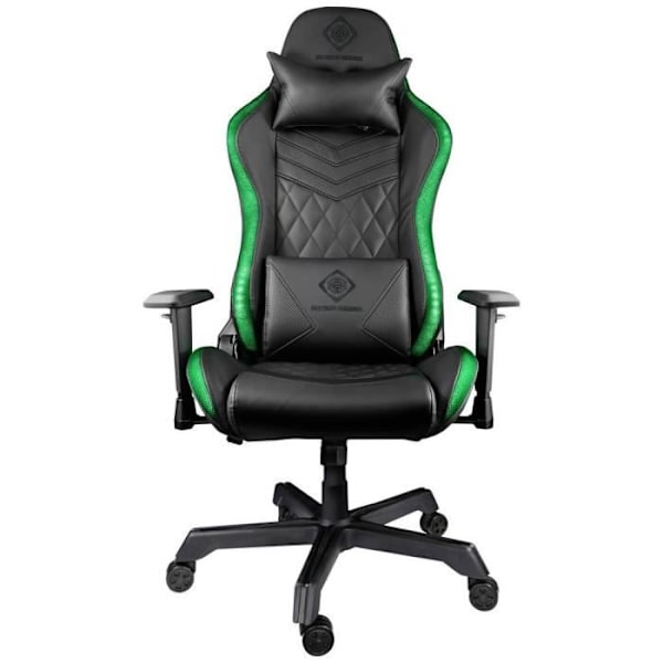 Gamingstol - DELTACO GAMING - GAM-080 - Höjdjusterbar - Armstöd - Syntetiskt läder Svart