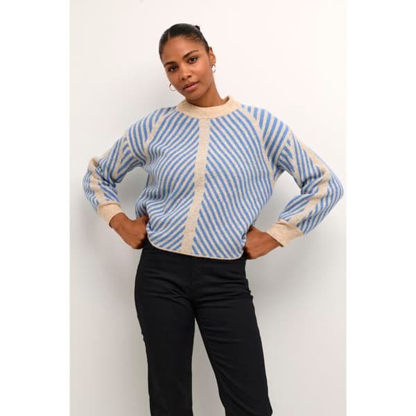 Pull dam KAFFE Vera beige S