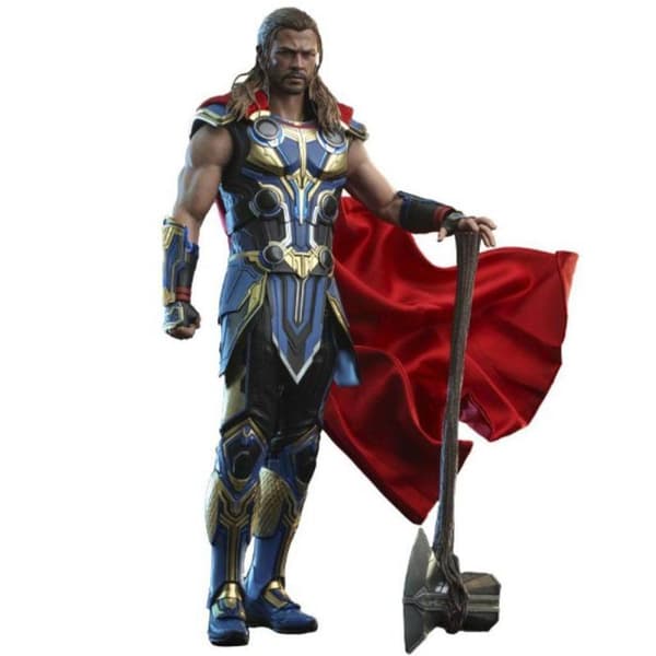 Staty Statuett Hot Toys MMS655 - Marvel Comics - Thor: Love And Thunder - Thor Standardversion mångfärgad
