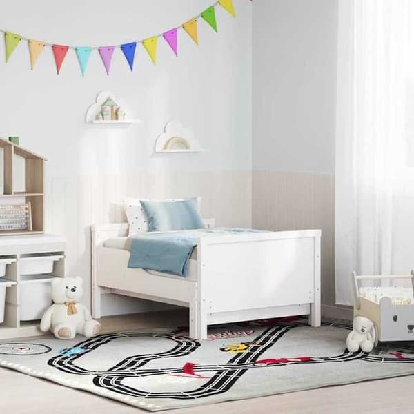 vidaXL Sängram Vit 80 x 200 cm Ingenjörsträ 877204