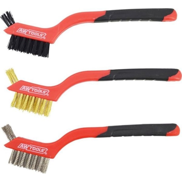 Manuell abrasiv borste - metallborste Awtools - AW40591 - MINIMETALLBORSTAR SET 3 st.