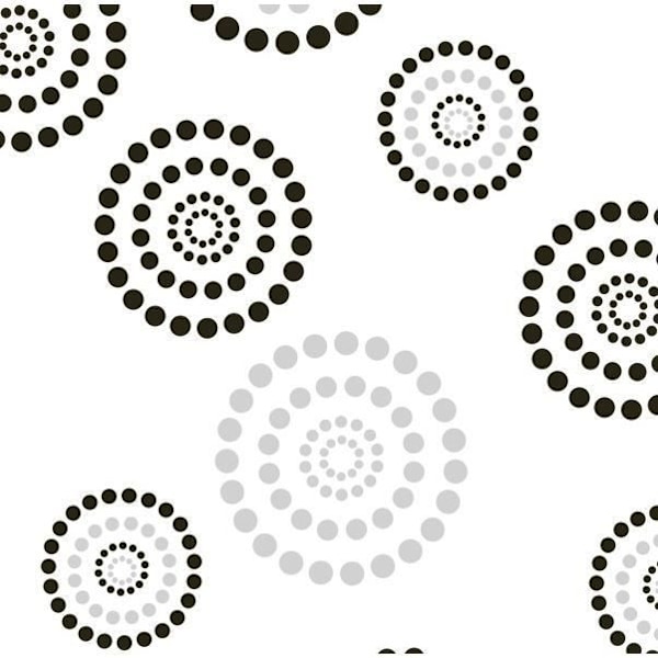 MSV Duschdraperi Polyester 180x200cm Dots Grey