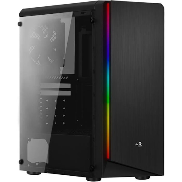 Aerocool RIFT, Midi-Tower Case, PC, SPCC, ATX, Micro-ATX, Mini-ITX, Svart, Gaming