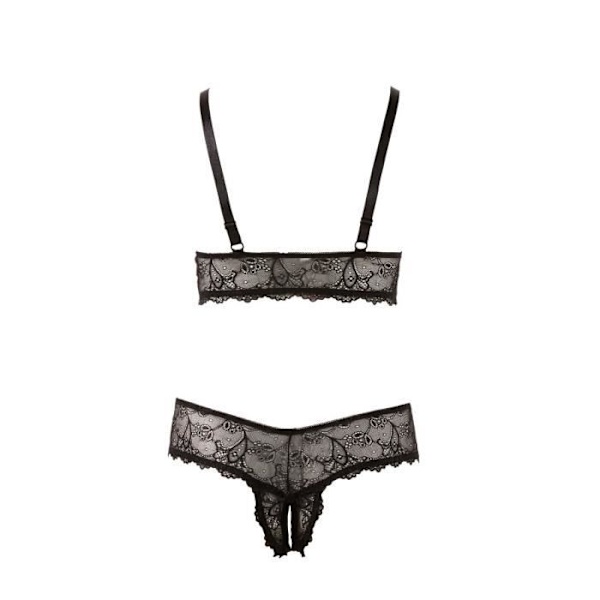 Cottelli Collection - BH och G-string utan gren XXXXL Svart XXXXL