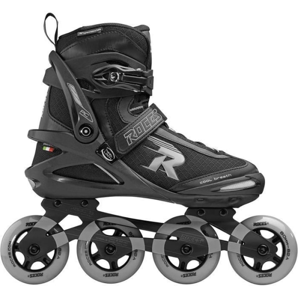 Roces Pic Softboot 82A inline rullskridskor svart/grå - Vuxen - Snören - Cool Breath ventilation Svart grå 45
