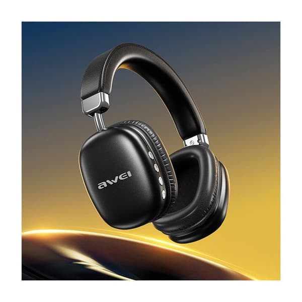 Bluetooth-hörlurar - AWEI - AT7 - Over-ear - Batteritid 25h - Bluetooth 5.0 Svart