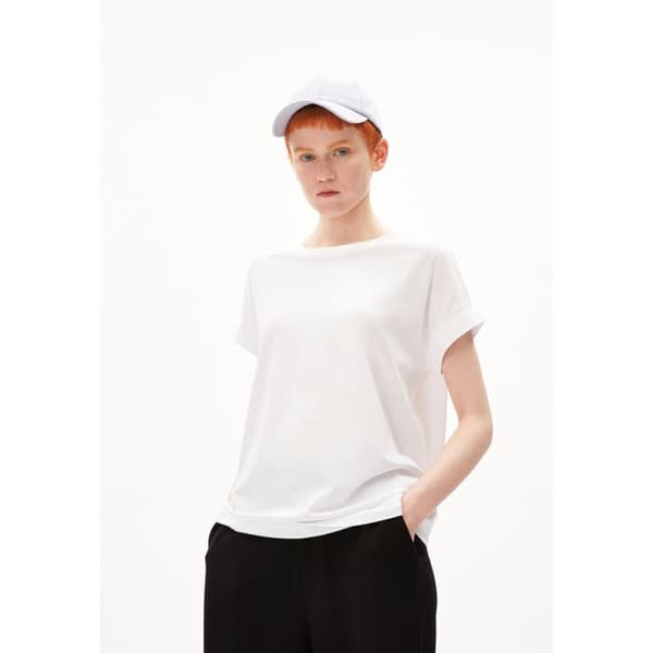T-shirt dam ARMEDANGELS Idaara - vit Vit M