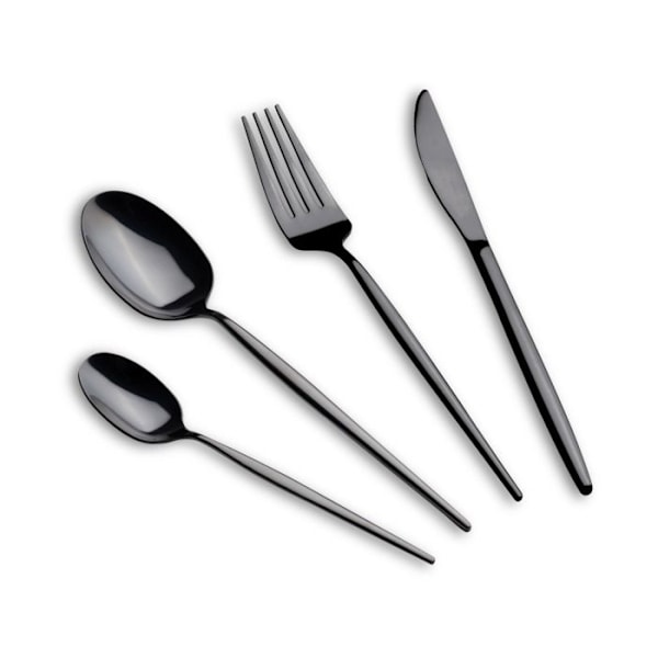 Bestickset - BERLINGERHAUS - BH-3069 - 24 bitar - Rostfritt stål - Blank svart Svart