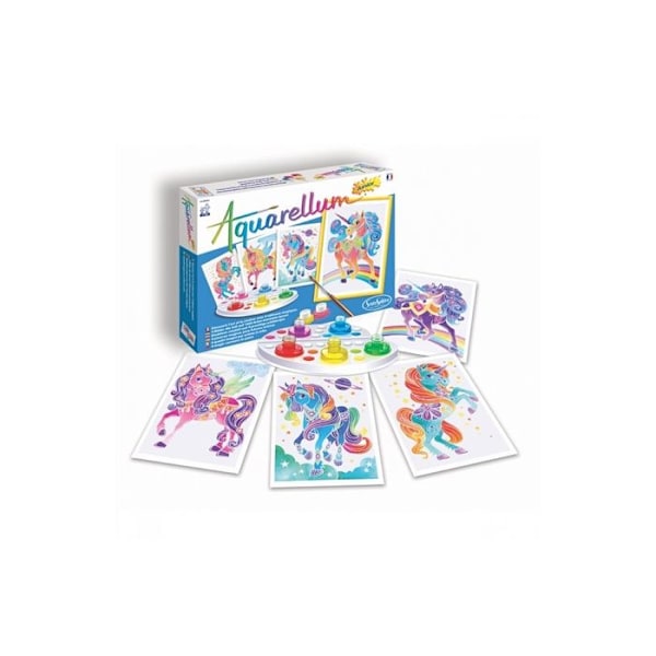 SENTOSPHERE - Aquarellum Junior Unicorns - Målarspel för barn Blå