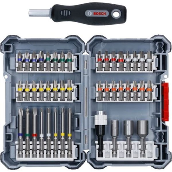 Bitset - BOSCH - 2607017692 - 44 delar - S2 stål - Sexkantigt