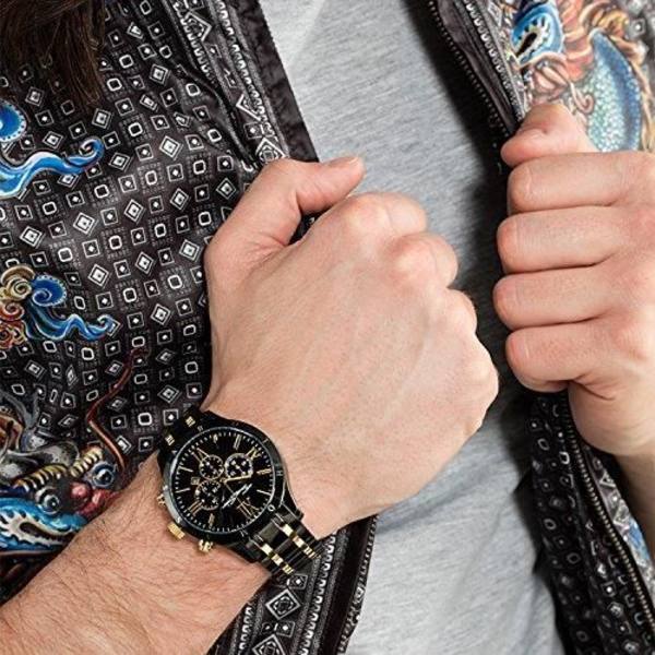 Thomas Sabo Klocka för Herr Rebel Urban Färg Guld Gul Svart Analog Quartz - WA0264-278-203-43 mm