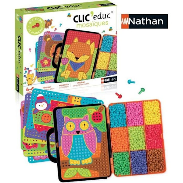 Mosaikspel - NATHAN - Clic'Educ Flerfärgad