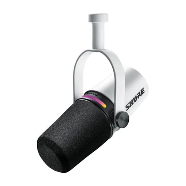 Shure - 010-03-663 - Mikrofon MV7+-W - Voice-over/vokalmikrofon med XLR/USB-C-kontakt vit