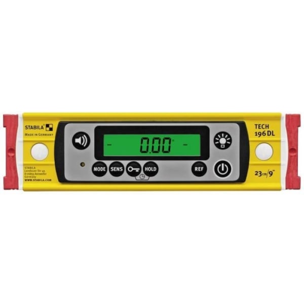 Stabila TECH 196 DL 19831 Digitalt vattenpass med antisladdsystem, med påse 23 cm 0,5 mm/m