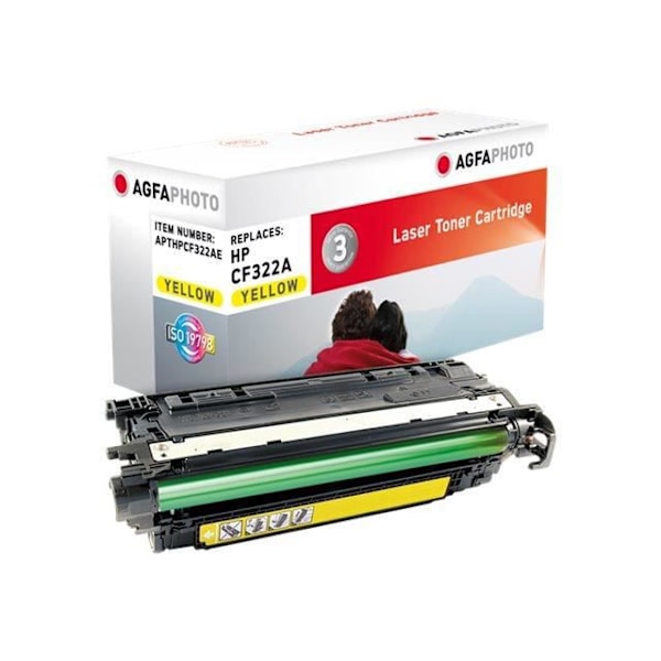 AgfaPhoto Gul tonerkassett (alternativ för: HP 653A) för HP LaserJet Enterprise MFP M680dn, MFP M680f; LaserJet...