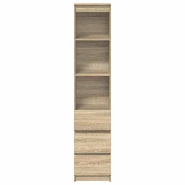 vidaXL Buffé hög ek sonoma 37,5x35x180 cm ingenjörsträ 861663