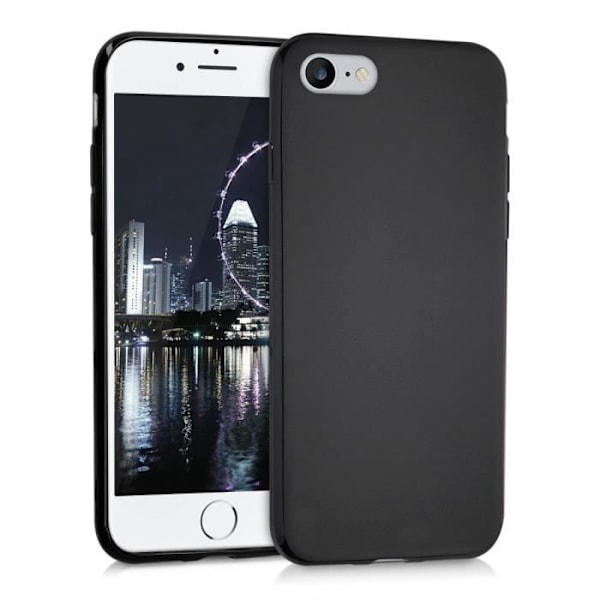 kwmobile Apple iPhone 7/8 Fodral - Fodral till Apple iPhone 7/8 - Mattsvart Silikontelefonskal