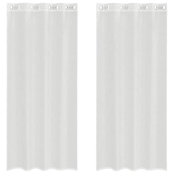 vidaXL Gardiner i voile med öglor 2 st vit 4102151