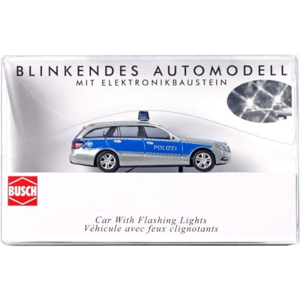 Monterat miniatyrfordon - monterat miniatyrlandfordon Busch - 5626 - Mercedes Class E Police, fordon