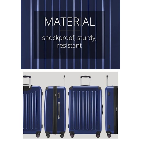 Hauptstadtkoffer - HK28-T13-TSA - Alex - Resväska med hårt skal Mörkblå Shiny, TSA, 75 cm, 119 liter