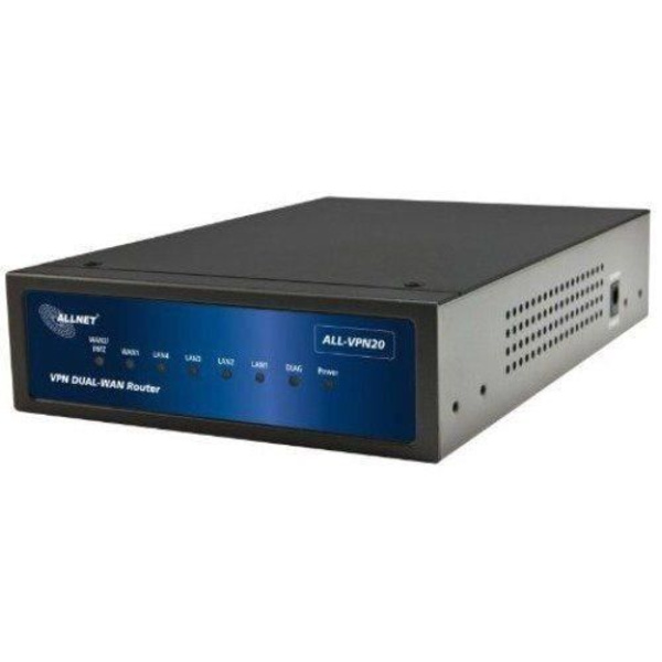 Allnet ALL-VPN20 Dual WAN Firewall VPN Router med MIPS64-processor, 2 WAN-anslutningar och 4 LAN-anslutningar Svart