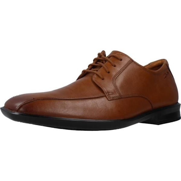 Oxfordskor för män - CLARKS - 93498 - Brun - Syntet - Gummisula kastanj 43