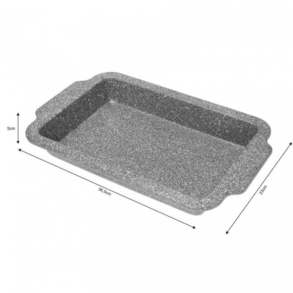 Kakform - KLAUSBERG - KB-7382 - Granit non-stick - 36,5 x 23 x 4,8 cm - Diskmaskin säker Grå
