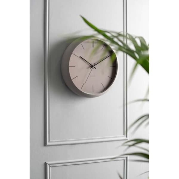 Klocka - KARLSSON - Nirvana Globe - 40 cm - Metall - Ljusgrå - Modern design ljusgrått