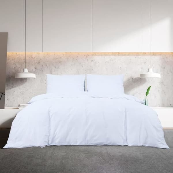 vidaXL Påslakanset Vit 220x240 cm Microfiber136019 Vit