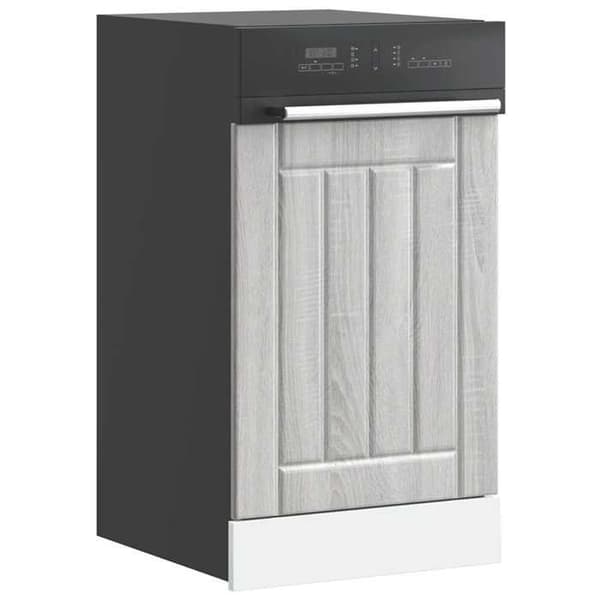 vidaXL Diskmaskinpanel Lucca sonoma grå ingenjörsträ 853893