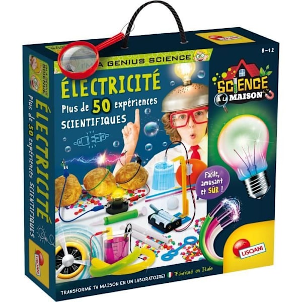 Genius Science - vetenskapligt spel - elektricitet - 50 experiment - LISCIANI Flerfärgad