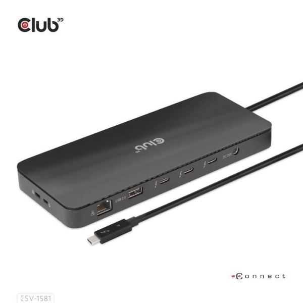 CLUB3D CSV-1581 THUNDERBOLT 4 DOCKINGSSTATION SVART