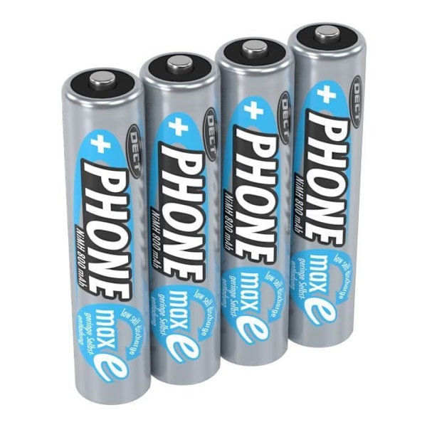 ANSMANN DECT AAA 800mAh 1,2V NiMH telefonbatteri - hög strömkapacitet (4 st)