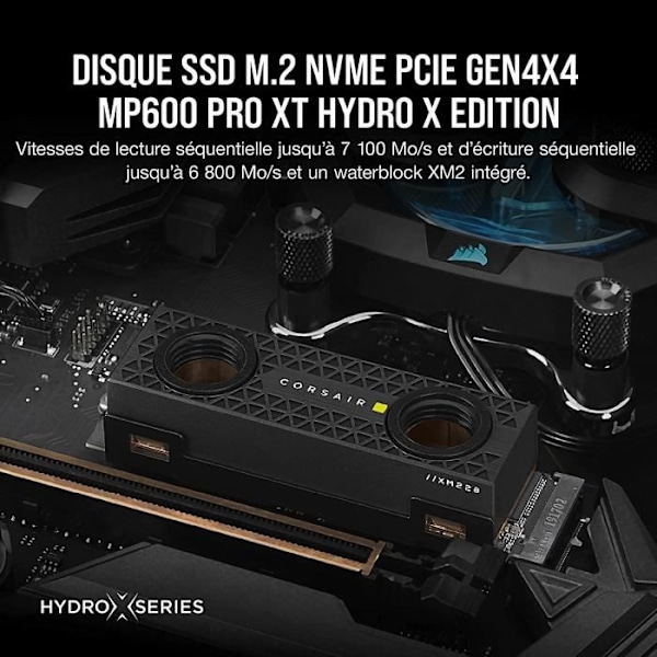 Corsair Hydro X Edition MP600 PRO XT - 4TB NVMe PCIe M.2 Solid State Drive (CSSD-F4000GBMP600PHXT)