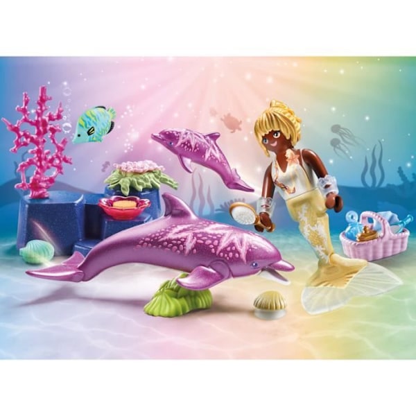 PLAYMOBIL 71501 Sjöjungfru med delfiner Flerfärgad