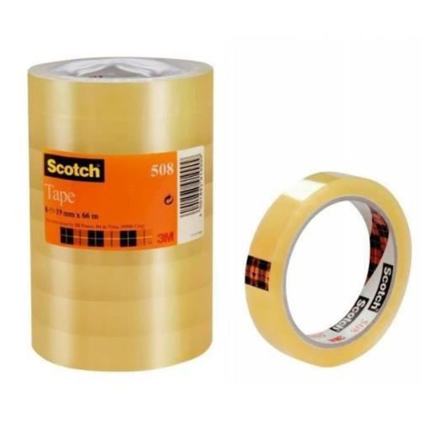 Tejp - 3M - 508 - Transparent - 19 mm x 66 m - Handavdragbar Transparent