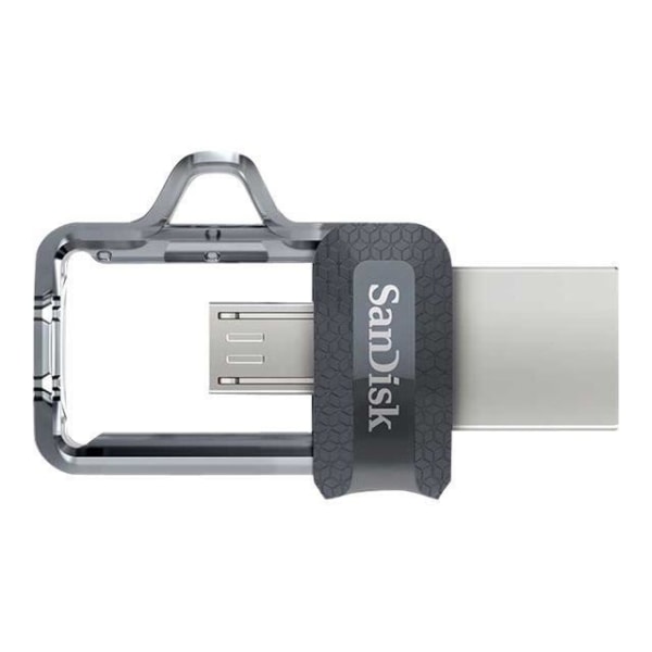 SANDISK ULTRA DUAL DRIVE M3.0 256GB USB-minne - Dubbla anslutningar - Grå