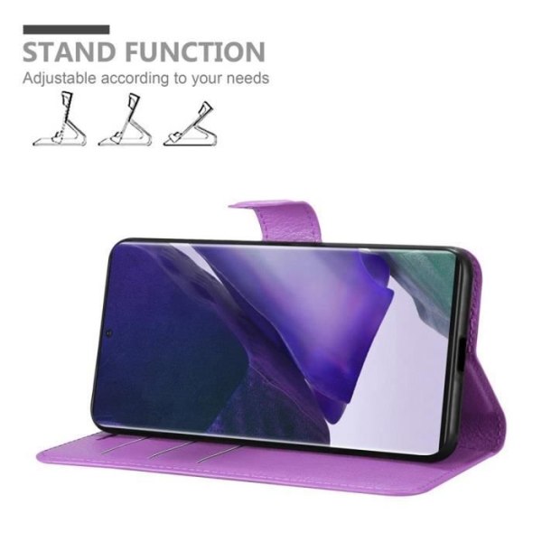 Cadorabo Fodral för Samsung Galaxy NOTE 20 PLUS i ORCHID LILA Cover Skydd magnetisk stängning stödfunktion