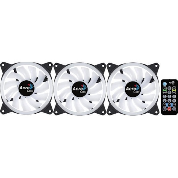 AEROCOOL Duo 12 Pro (3-pack) - 120 mm A-RGB-fläkt för låda