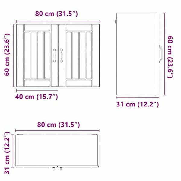vidaXL Väggskåp för kök Lucca vit högblank ingenjörsträ 853829
