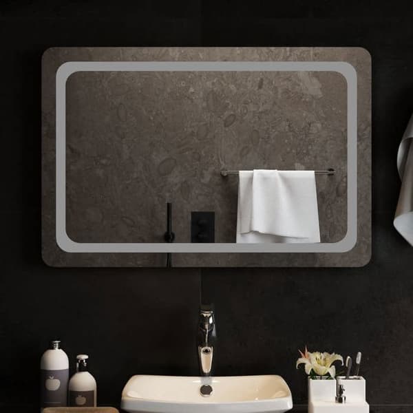 vidaXL LED Badrumsspegel 90x60 cm