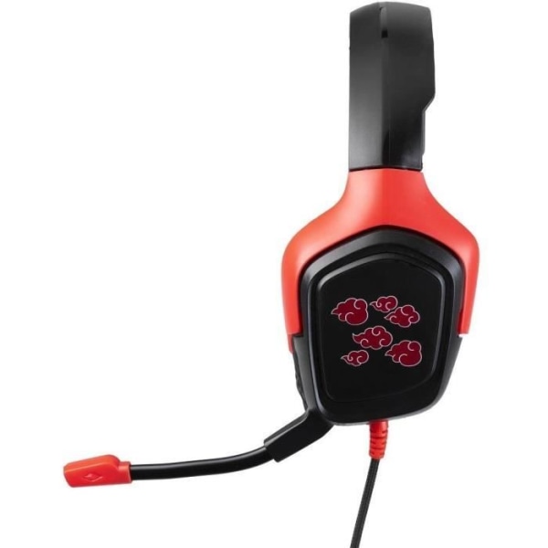 Konix Naruto Akatsuki Headset Black and Red - Universal headset för konsoler och PC