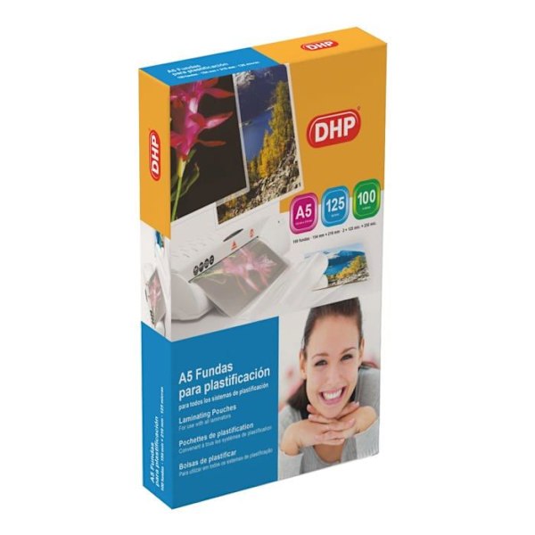 Pochette för dokument Dhp Set med 100 plastfickor A5-format 125 mikron Glänsande