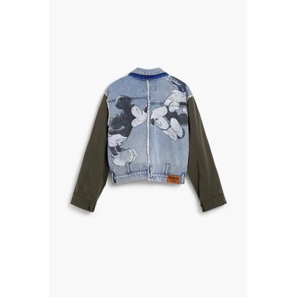 Jeansjacka dam Desigual Mickey - blå/grön Blå grön S